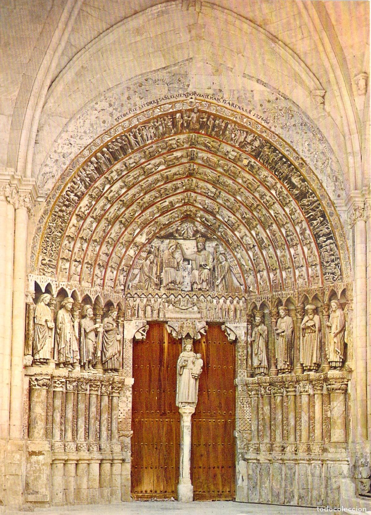 Postales: Postal de la Colegiata en Toro Zamora: P&oacute;rtico de la Majestad