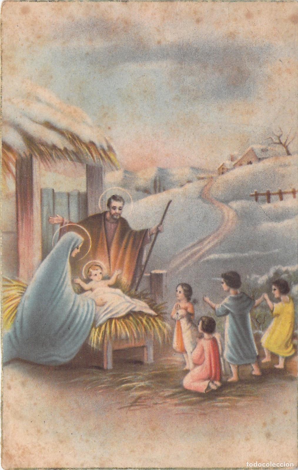 Postales: Postal Sagrada Familia y Ni&ntilde;os en Bel&eacute;n