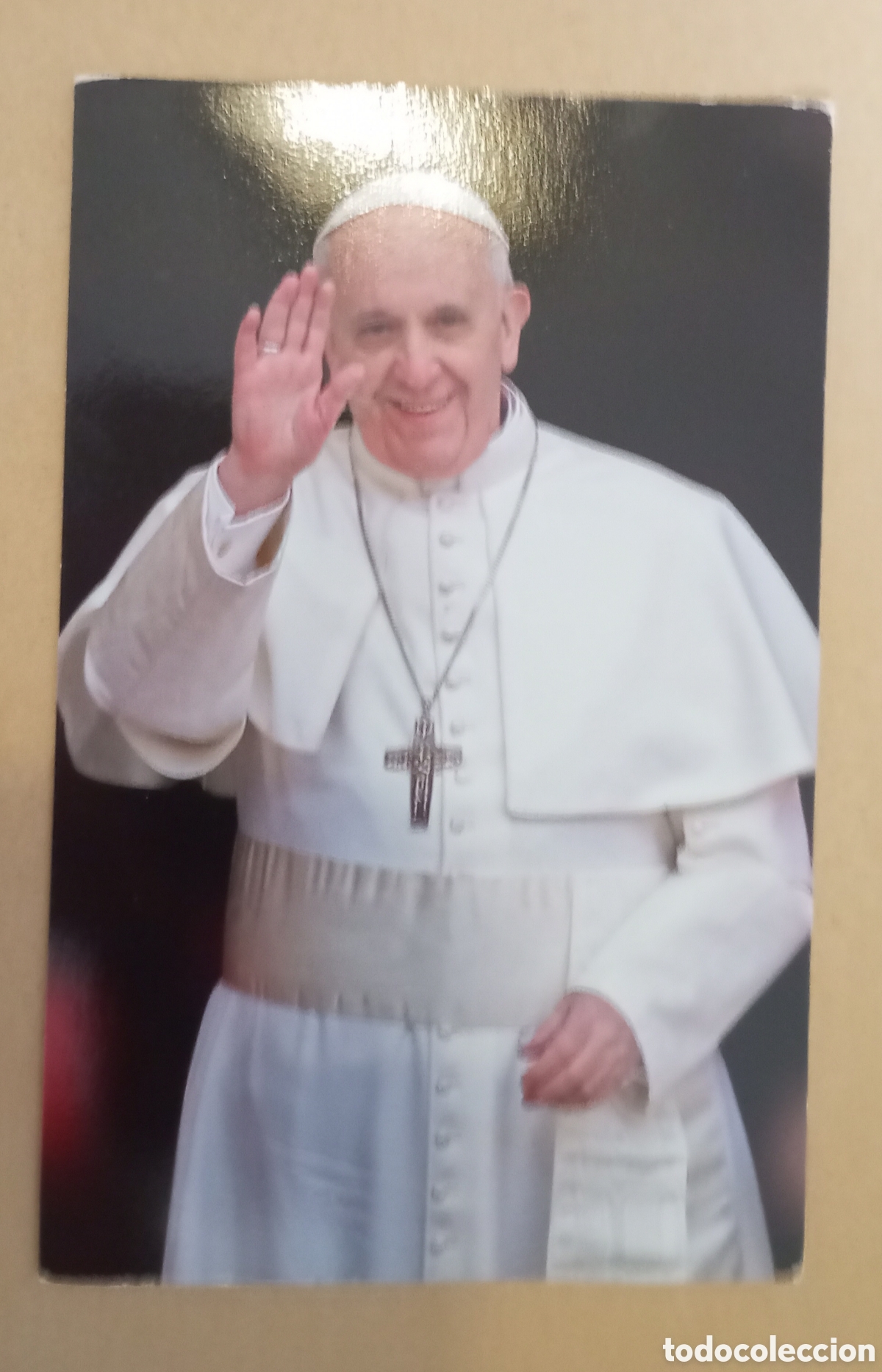 Postales: Estampa tama&ntilde;o postal Pap&aacute; Francisco oraci&oacute;n de interseccion