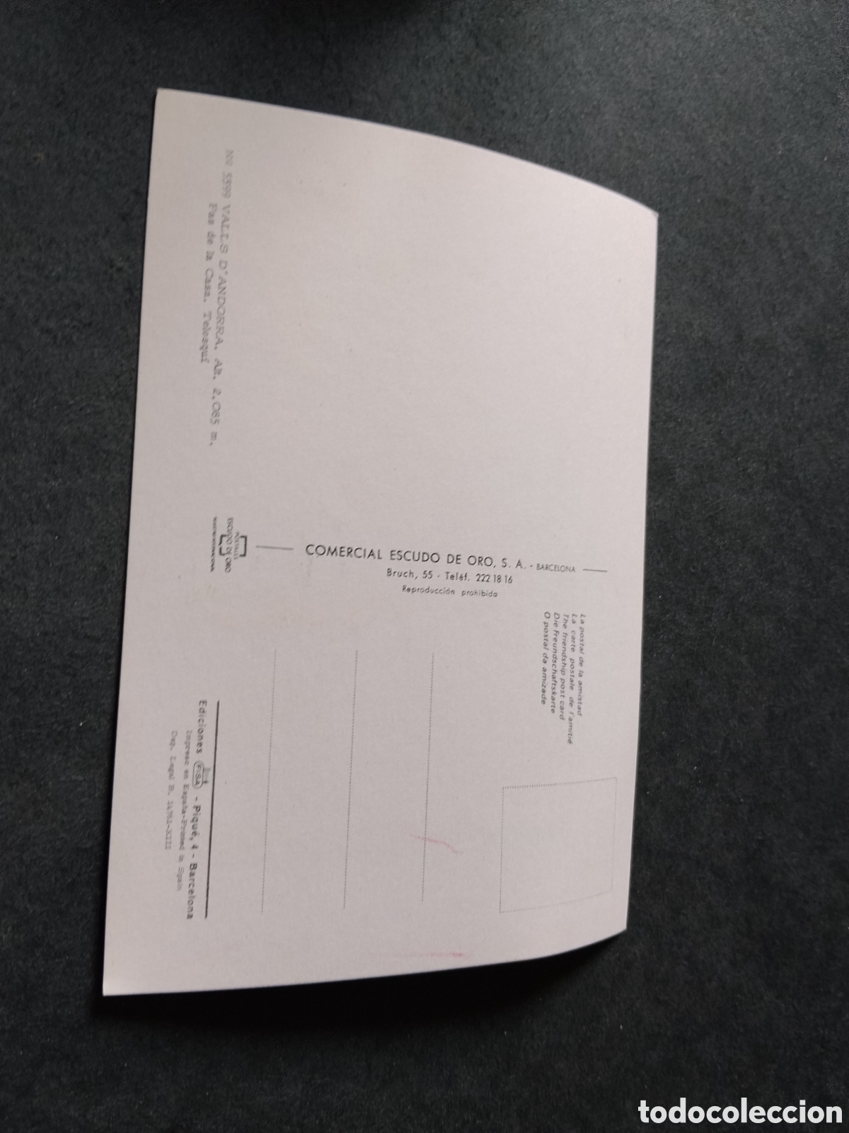 Postales: Postal Valls de Andorra,pas de la casa - Foto 2