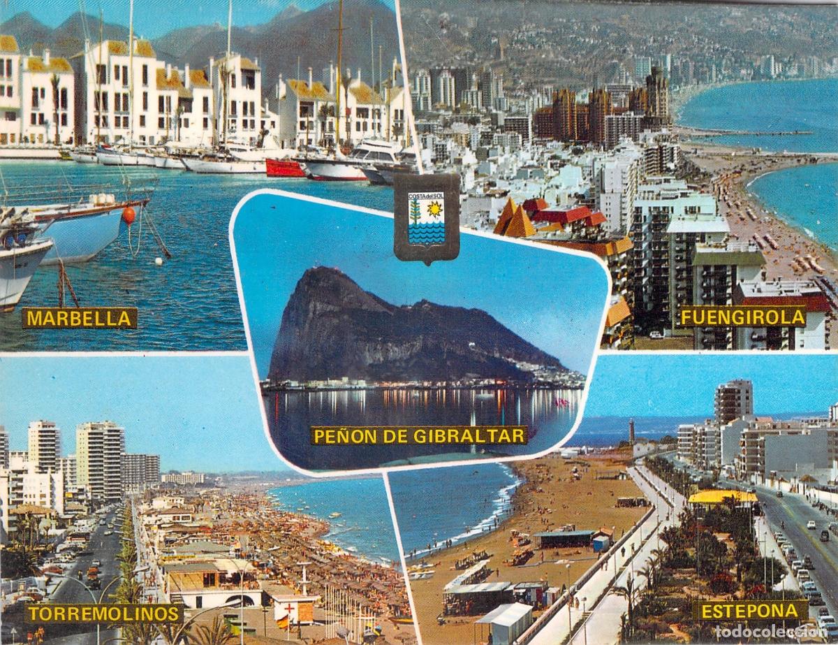 Postales: Postal de la Costa del Sol con vistas de M&aacute;laga