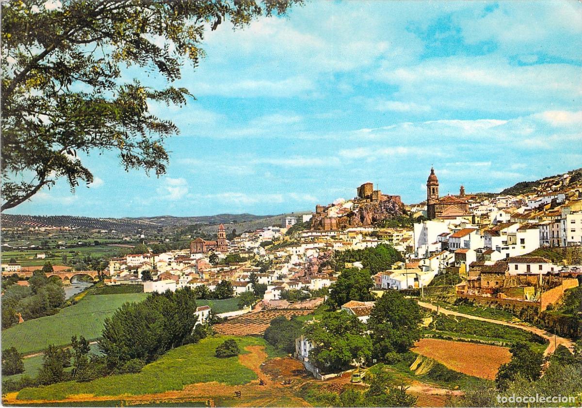Postales: Postal de vista panor&aacute;mica de la ciudad de Loja en Granada