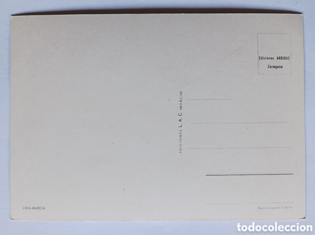 Postales: POSTAL MURCIA. EDICIONES ARRIBAS LAC 2014. SIN CIRCULAR. - Foto 2