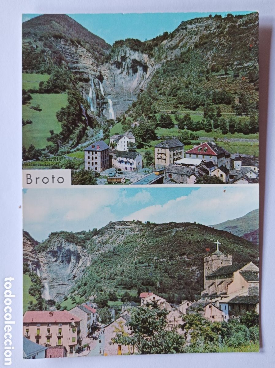 Postales: POSTAL BROTO. PIRINEO ARAGON&Eacute;S. PE&Ntilde;ARROYA 2. SIN CIRCULAR.