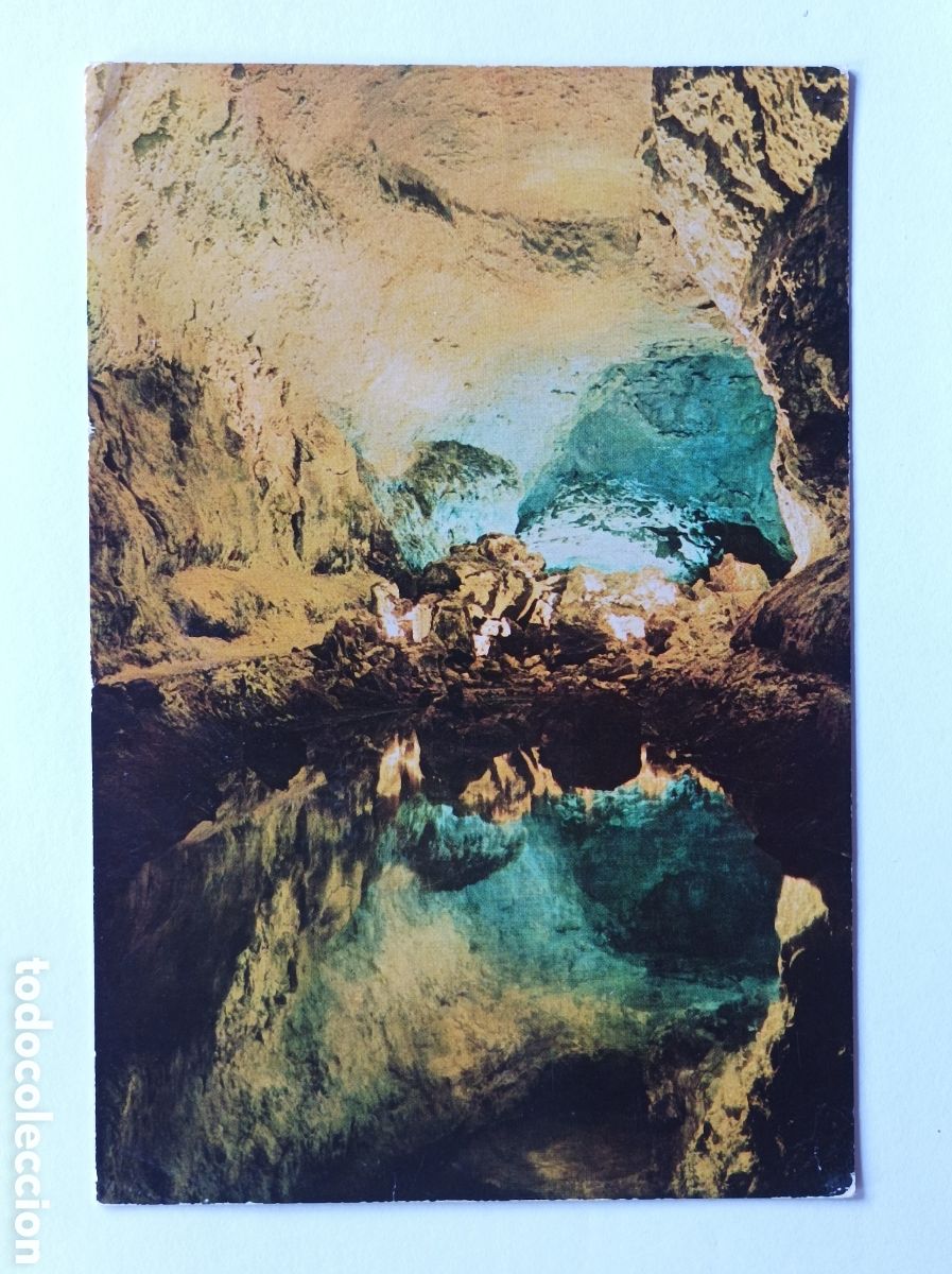 Postales: POSTAL LANZAROTE. CUEVA DE LOS VERDES. LITOGRAF&Iacute;A ROMERO 15. CIRCULADA 1967.