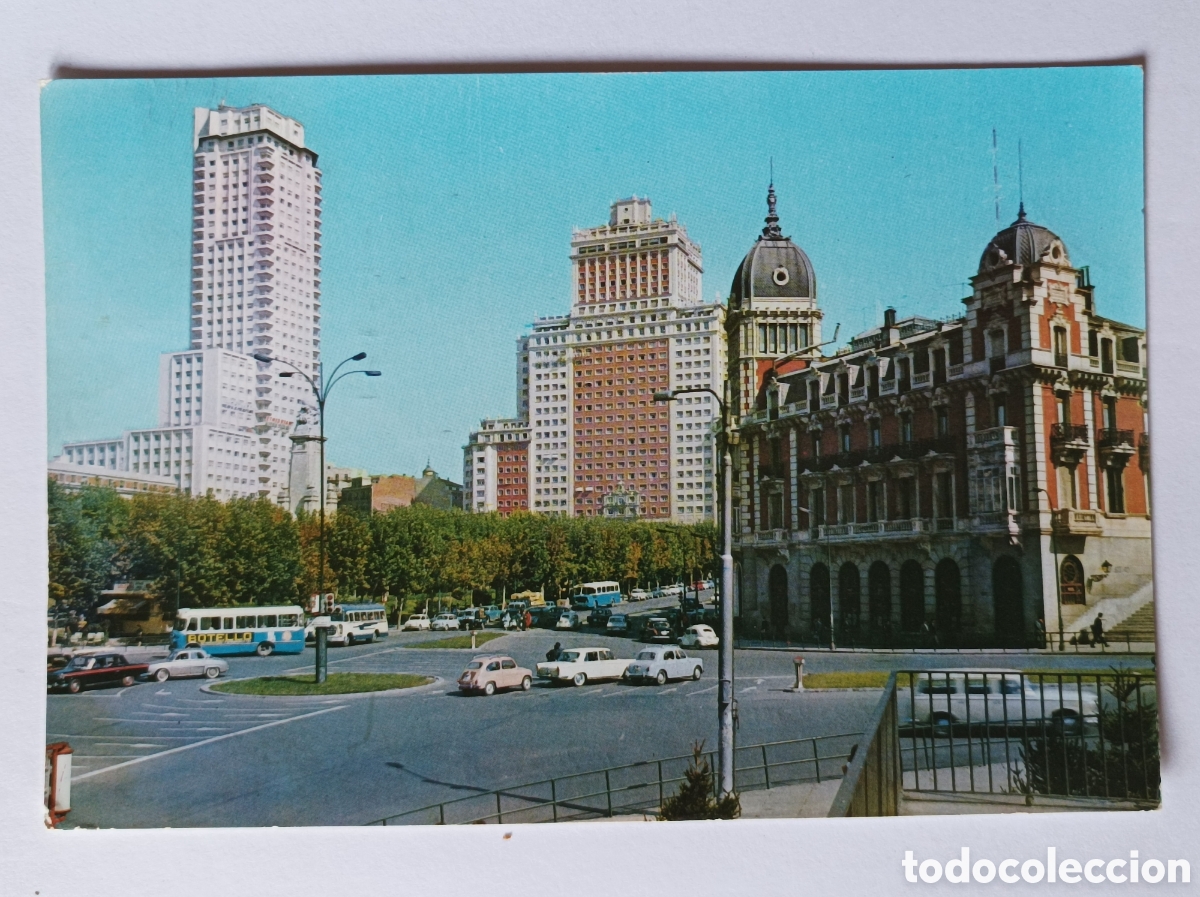 Postales: POSTAL MADRID. PLAZA DE ESPA&Ntilde;A. RAKER 55. CIRCULADA 1965.
