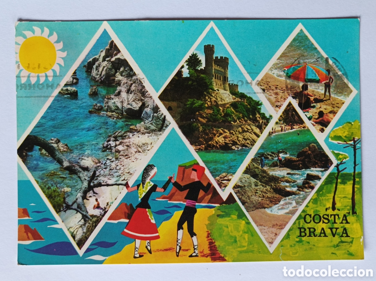Postales: POSTAL COSTA BRAVA. CUSCO 5. CIRCULADA. - Foto 1