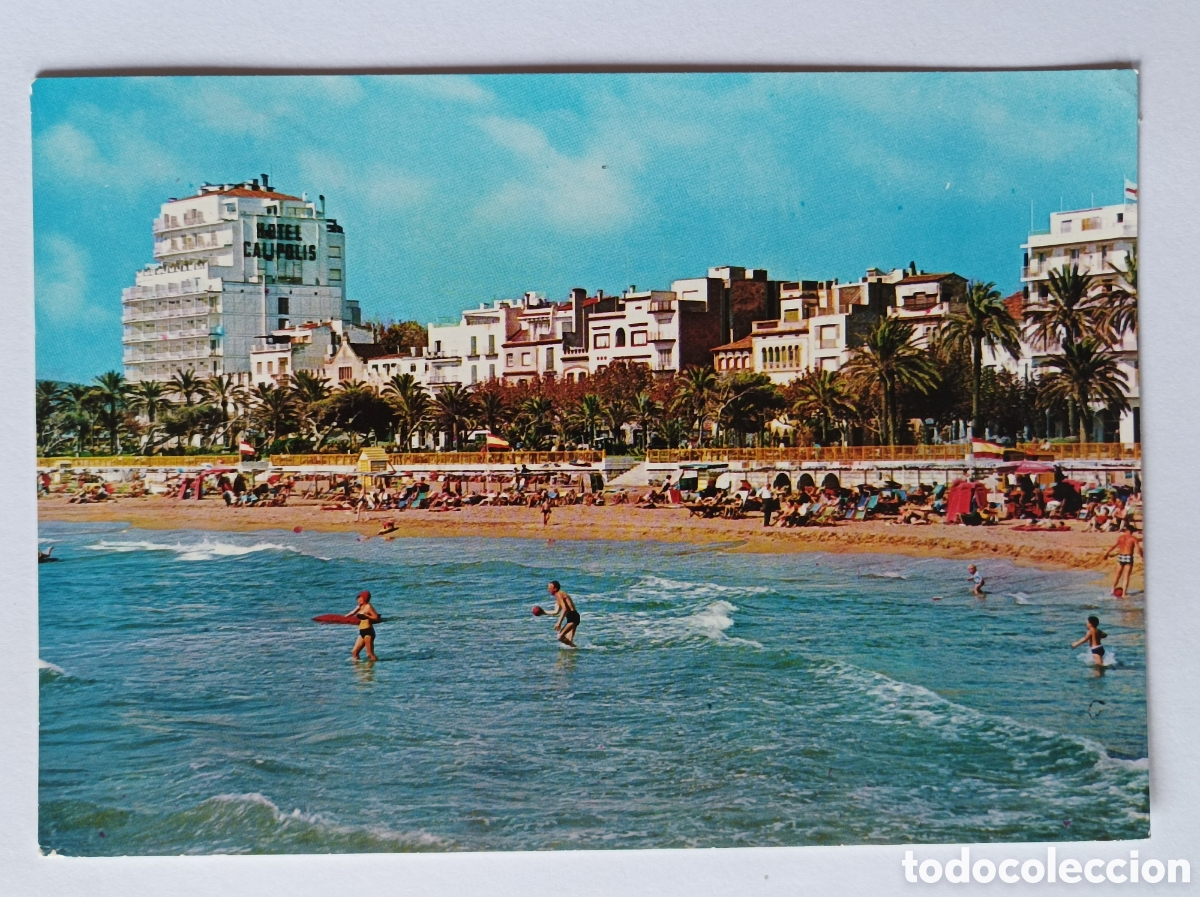 Postales: POSTAL SITGES. PLAYA DE ORO. ANTONIO RAFALES 544. CIRCULADA.