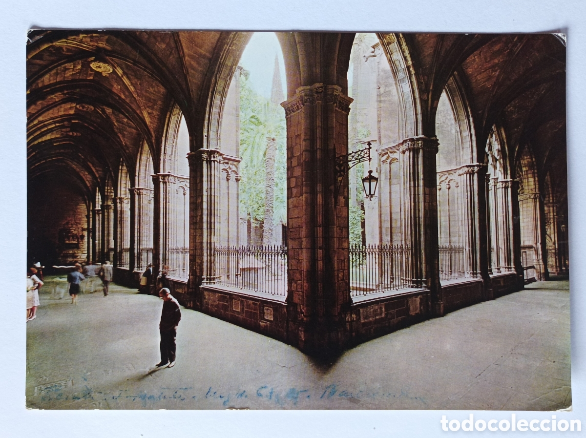 Postales: POSTAL BARCELONA. CATEDRAL. CLAUSTRO. LUX COLOR 40. CIRCULADA 1965.