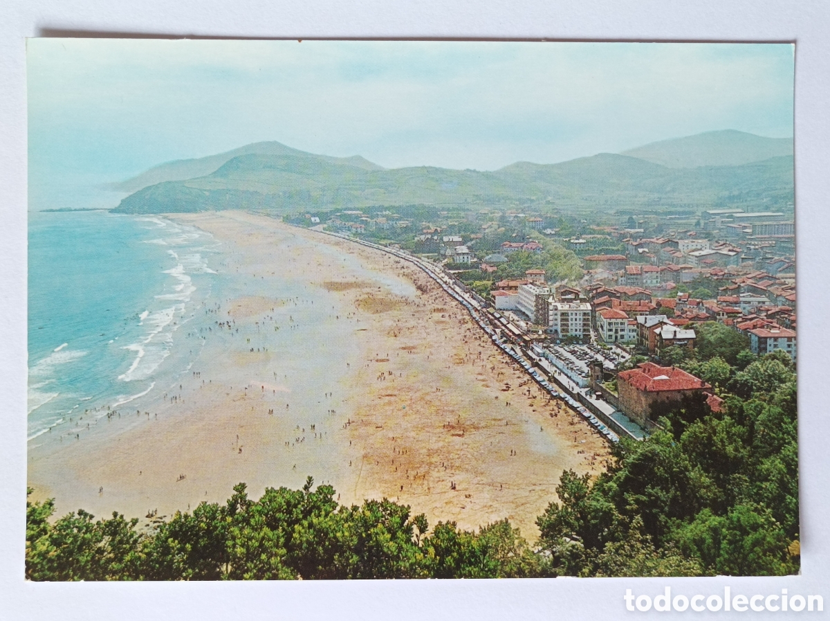 Postales: POSTAL ZARAUZ. VISTA GENERAL Y PLAYA. GARABELLA 3. SIN CIRCULAR.