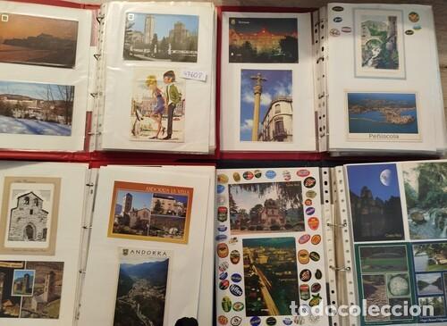 Postales: Cuatro &aacute;lbumes con unas 540 postales modernas de Espa&ntilde;a y extranjero