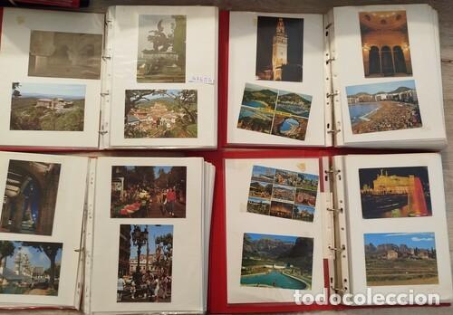 Postales: Cuatro &aacute;lbumes con unas 550 postales modernas de Espa&ntilde;a y algo extranjero.
