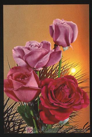 Postales: postal flores - sin escribir - Foto 1