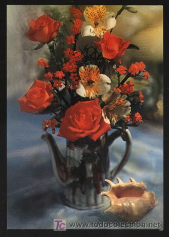Postales: postal flores - sin escribir - Foto 1