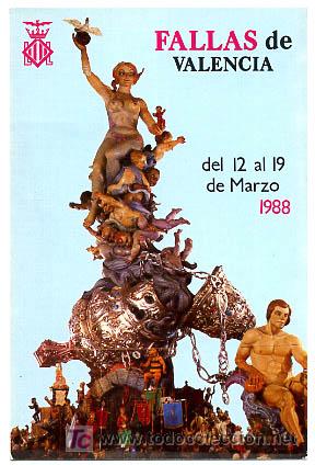 Postales: POSTAL 116 PUBLICIDAD FALLAS DE VALENCIA 1988 - Foto 1