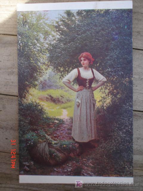 Postales: JOVENCITA EN EL BOSQUE - Foto 1