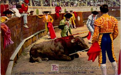 Postales: CORRIDA DE TOROS. LA PUNTILLA. - Foto 1