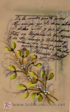 Postales: POSTAL DE CELULOIDE. PINTADA A MANO. - Foto 1