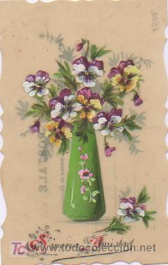Postales: POSTAL EN CELULOIDE PINTADA A MANO. - Foto 1
