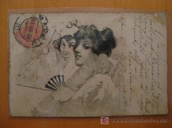 Postales: PRECIOSA POSTAL A&Ntilde;O 1902 - Foto 1