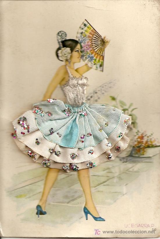Postales: POSTAL CON ROPA A&Ntilde;OS 60 - Foto 1