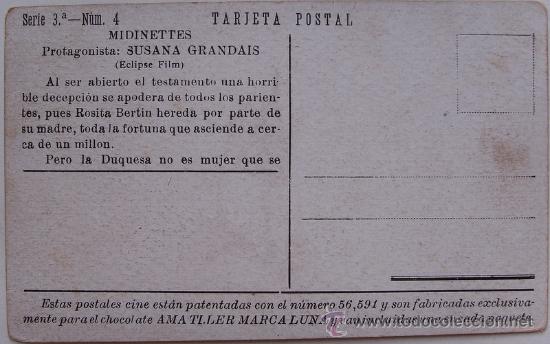 Postales: POSTAL DE LA PELICULA MIDINETTES - Foto 2