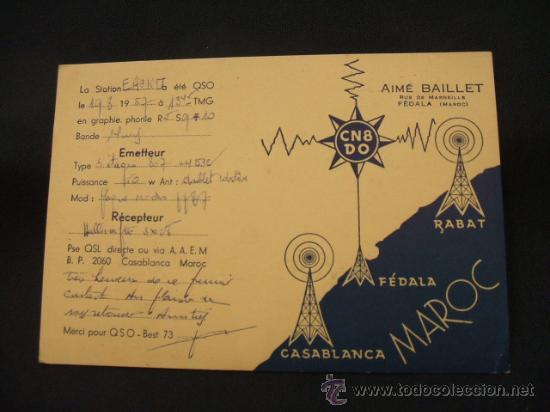 Postales: RADIOAFICIONADO - F&Eacute;DALA - MAROC - - Foto 1