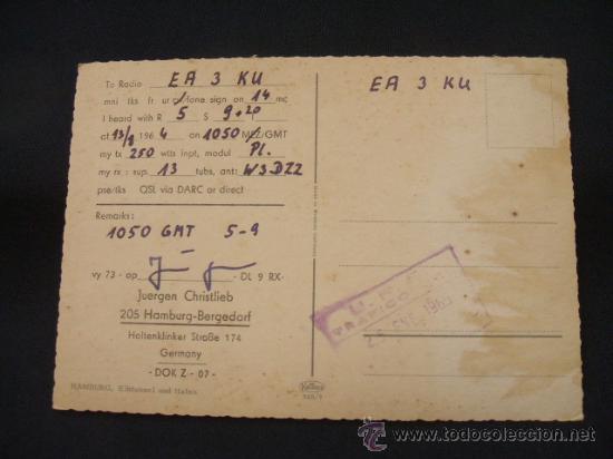 Postales: RADIOAFICIONADO - HAMBURG - - Foto 2