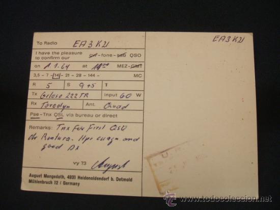 Postales: RADIOAFICIONADO - GERMANY - - Foto 2