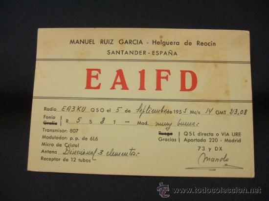 Postales: RADIOAFICIONADO - SANTANDER - ESPA&Ntilde;A - - Foto 1
