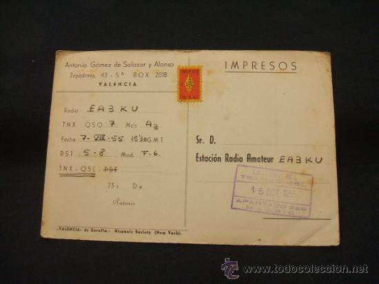 Postales: RADIOAFICIONADO - VALENCIA - - Foto 2