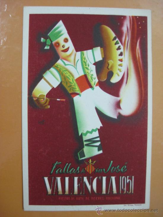 Postales: VALENCIA - FALLAS - A&Ntilde;O 1951 - Foto 1