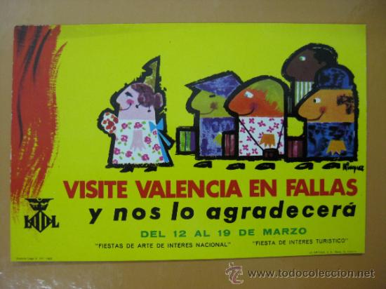 Postales: VALENCIA - FALLAS - A&Ntilde;O 1966 - Foto 1