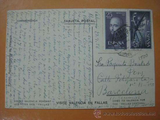 Postales: VALENCIA - FALLAS - A&Ntilde;O 1956 - Foto 2