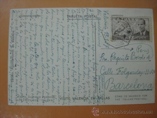 Postales: VALENCIA - FALLAS - A&Ntilde;O 1957 - Foto 2