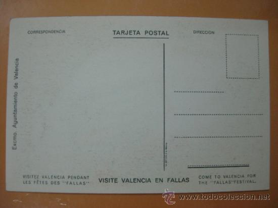 Postales: VALENCIA - FALLAS - A&Ntilde;O 1958 - Foto 2