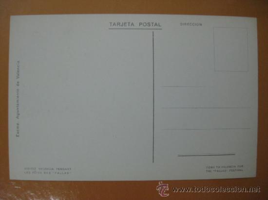 Postales: VALENCIA - FALLAS - A&Ntilde;O 1966 - Foto 2