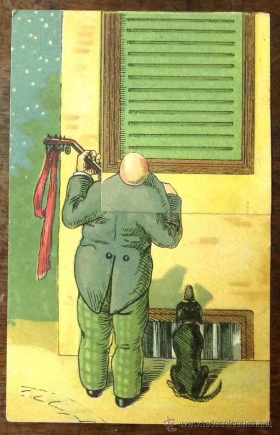 Postales: POSTAL HUMOR&Iacute;STICA ILUSTRADA. VENTANILLA. - Foto 1