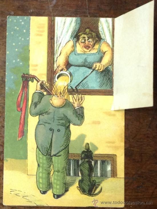 Postales: POSTAL HUMOR&Iacute;STICA ILUSTRADA. VENTANILLA. - Foto 2