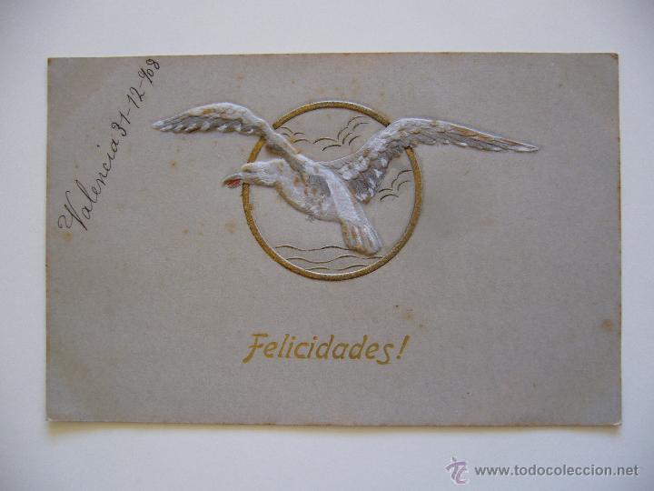Postales: Postal Troquelada. P&aacute;jaro. Circulada 1908. - Foto 1