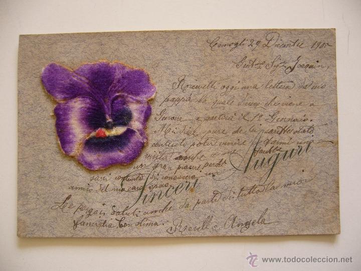 Postales: Postal Troquelada. Flor. Circulada 1905. - Foto 1
