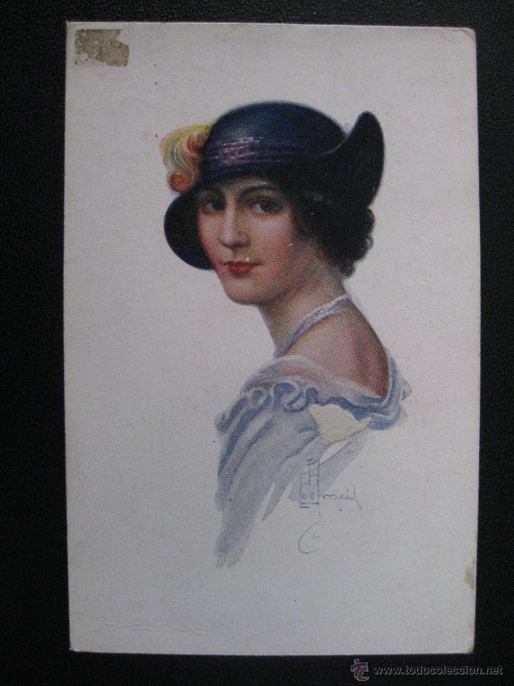 Postales: POSTAL SE&Ntilde;ORA SOMBRERO - Foto 1