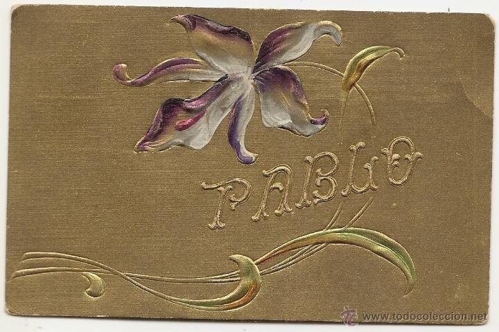 Postales: Antigua postal en relieve. Pablo - Foto 1