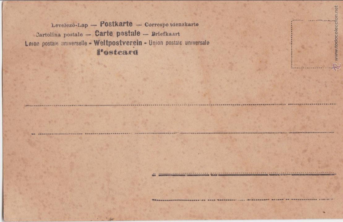 Postales: P- 1909. ANTIGUA POSTAL LETRA A. - Foto 2