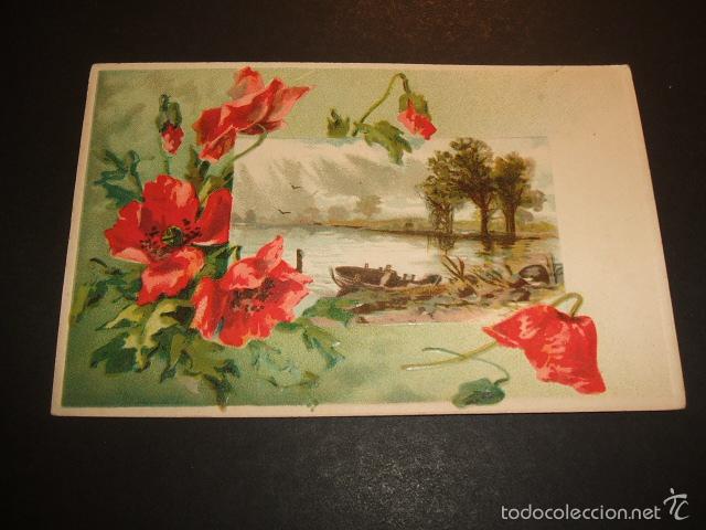 Postales: FLORES Y PAISAJE POSTAL 1905 - Foto 1