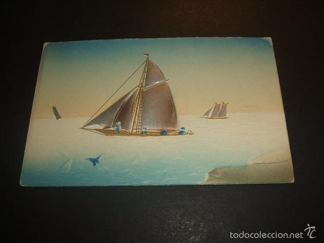 Postales: BARCO EN RELIEVE POSTAL 1915 - Foto 1