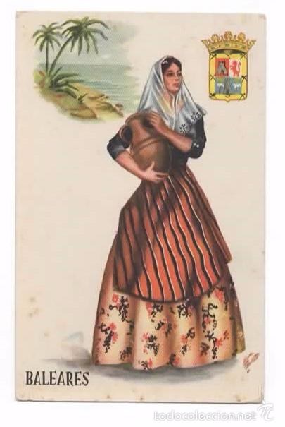 Postales: BALEARES TRAJE TIPICO. SIN CIRCULAR - Foto 1