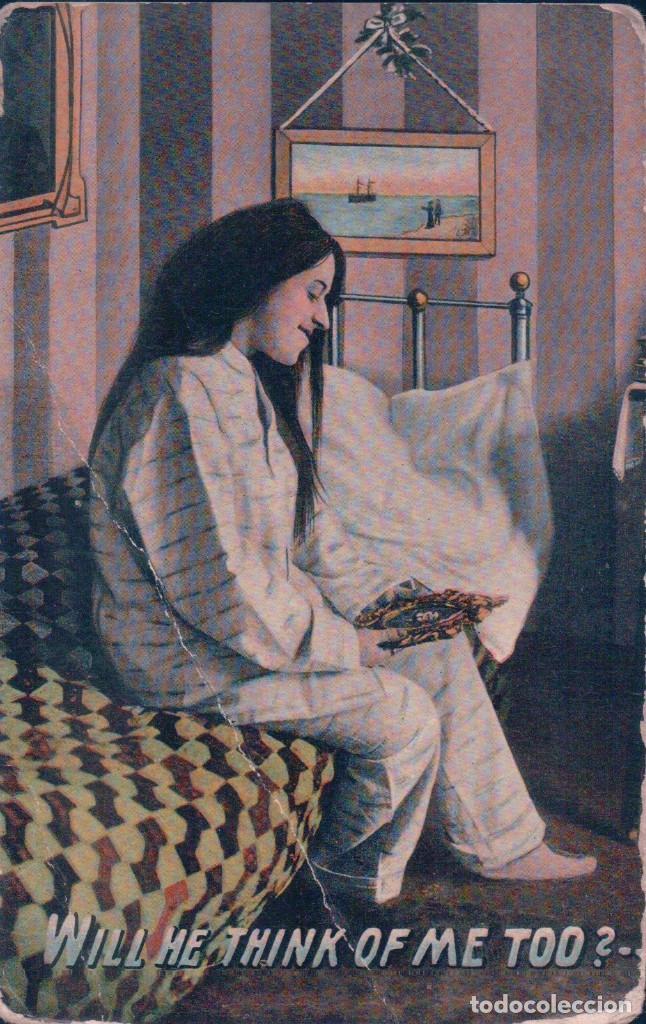 Postcards: Postal  de Mujer will he think of me too?