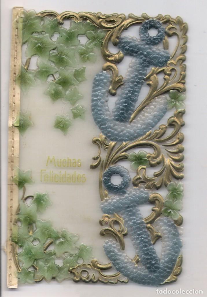 Postales: POSTAL DE CELULOIDE TROQUELADA Y CON RELIEVE - Foto 1