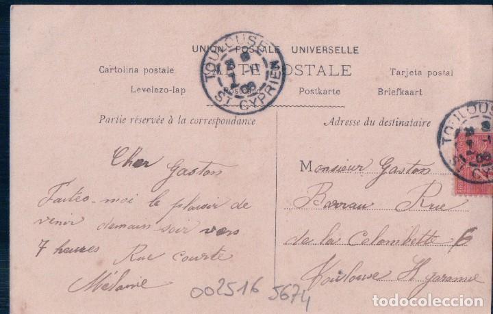 Postales: POSTALES - JARRO DE FLORES - CIRCULADA 1908 - Foto 2 - 93839080